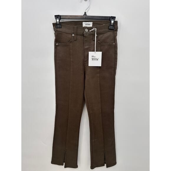 PISTOLA NWT Lennon High Rise Cropped Kick Flare Boot Jeans in Coated Palms // 24 - Picture 3 of 15